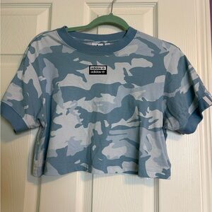Adidas Blue Camo Crop Top